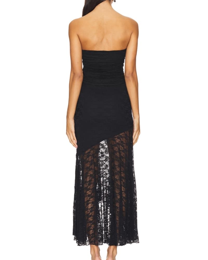 Alluring Black Lace Dress - Image 2