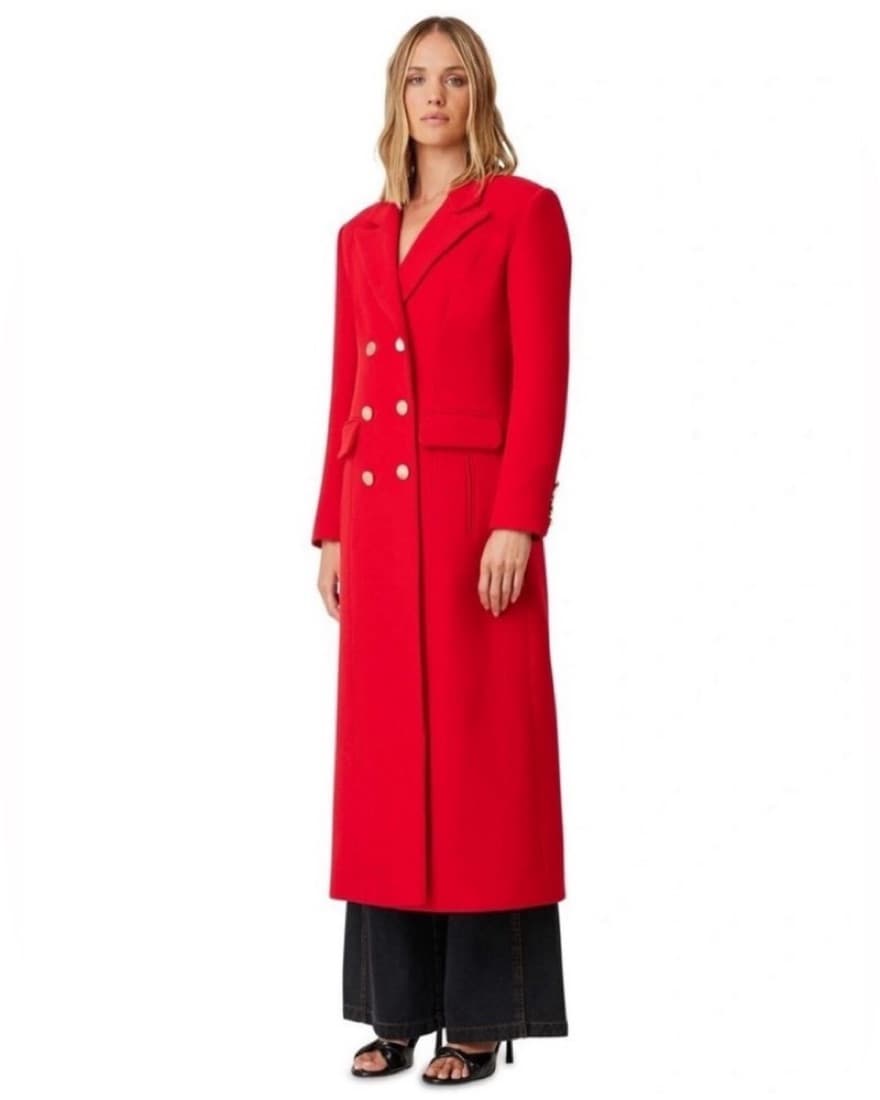 Elliatt Red Long Coat  - Image 4