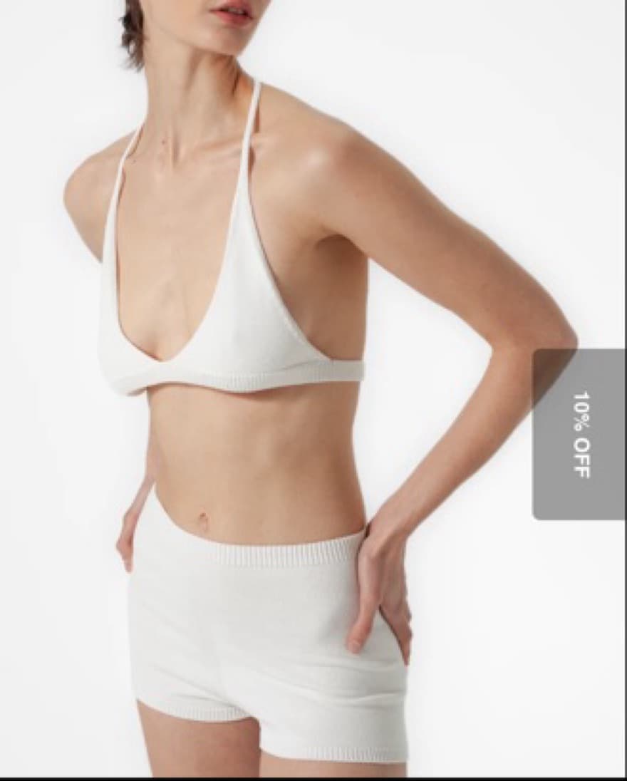 White Bralette & Shorts Set - Image 5