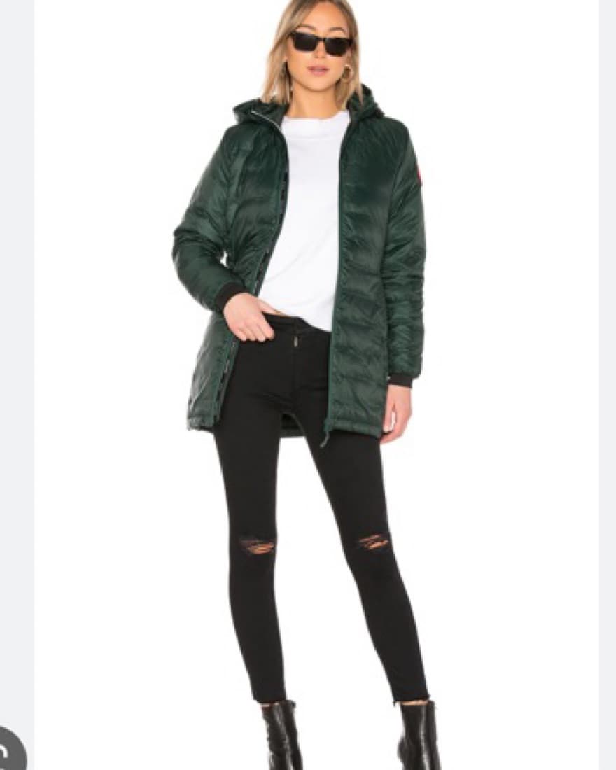 canada goose green down jacket - Image 1