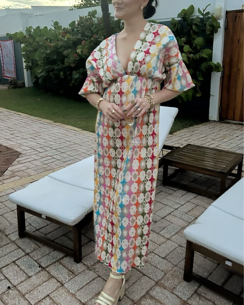 Colorful Pattern Maxi Dress - Image 3