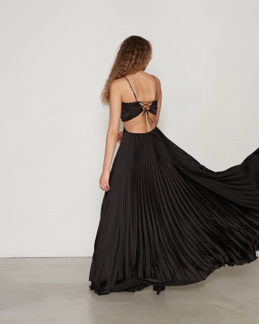 DELFI Black Pleated Zulay Maxi - Image 2