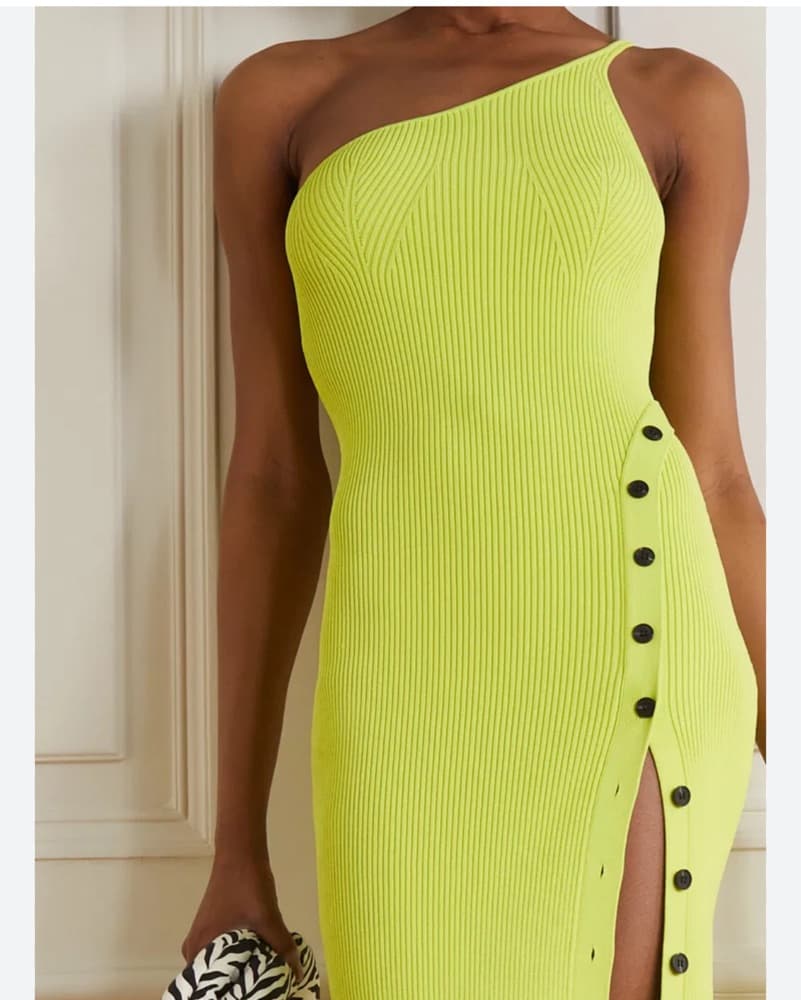 Self Portrait One Shoulder Midi Dress - Image 2
