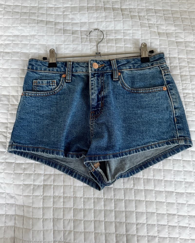 Denim Mini Shorts - Image 2