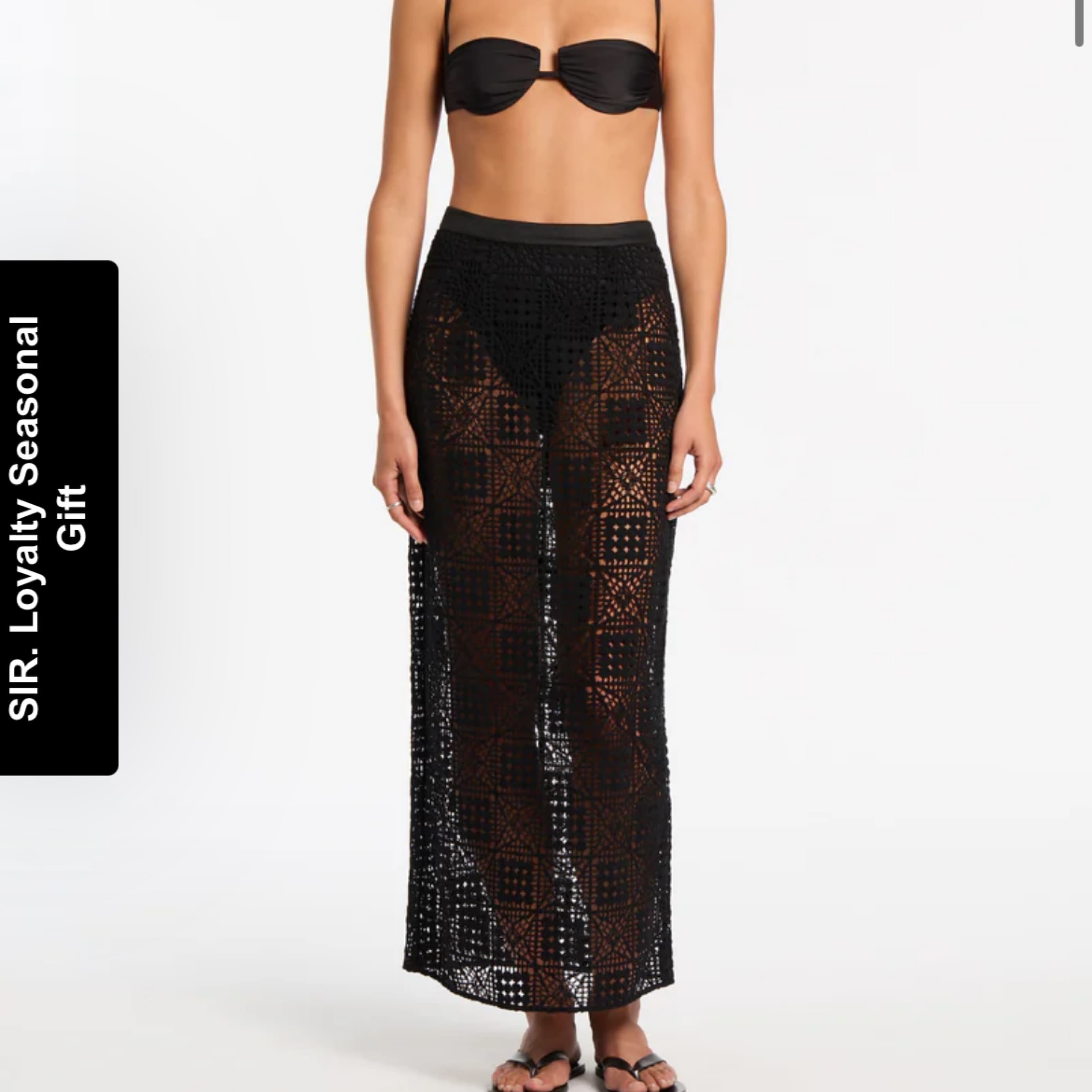 SIR Black Crotchet Cover Up - Image 1