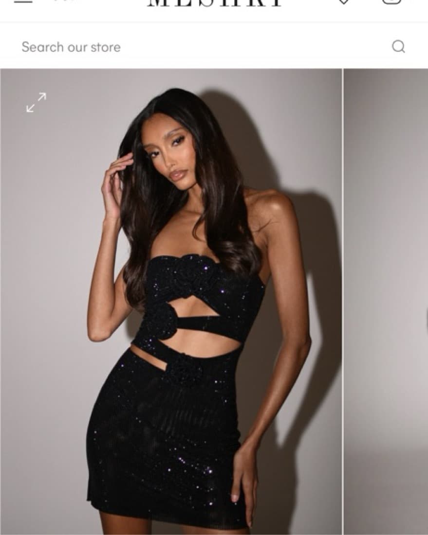 Meshki Korinnna Strapless Rose Dress - Image 3