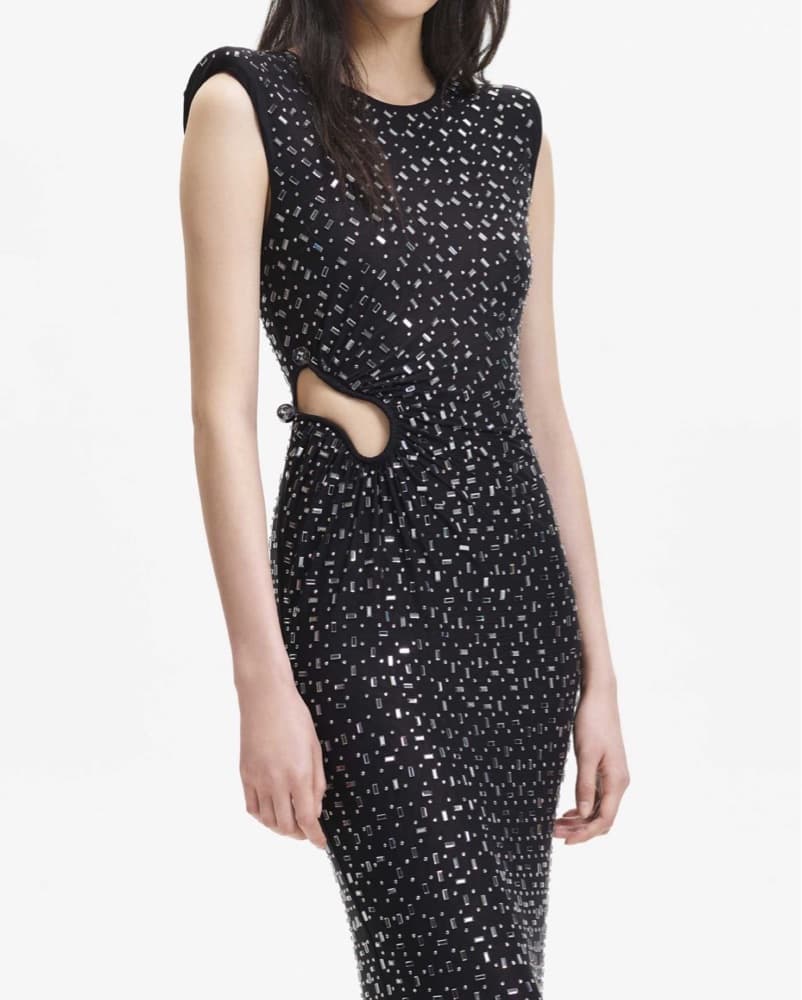 Self-Portrait Rhinestone Mesh Dress - Image 2