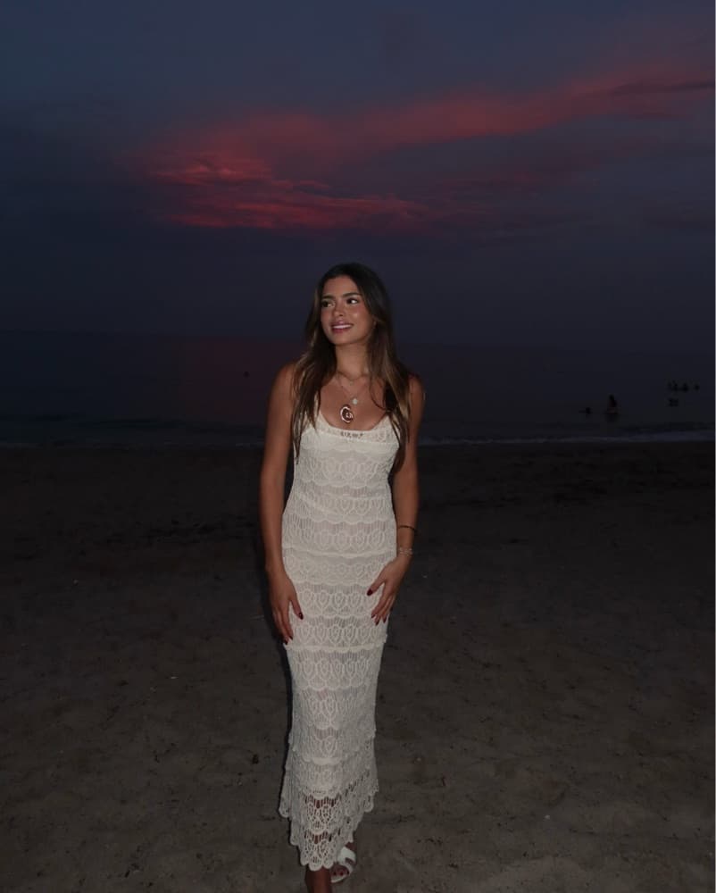 White Crotchet Dress - Image 3