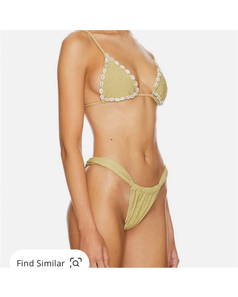 WeWoreWhat Gold Shell Bikini - Image 2