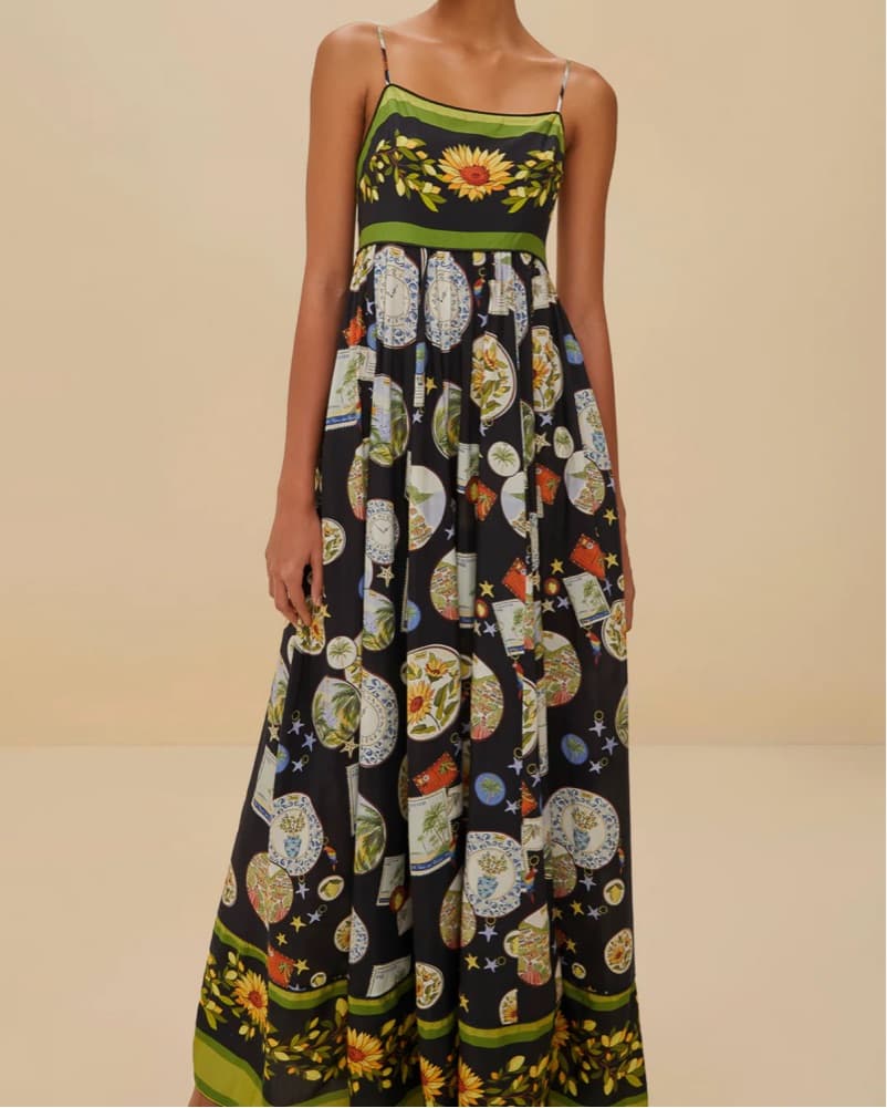 Farm Rio Sunflower Maxi Dress - Image 1