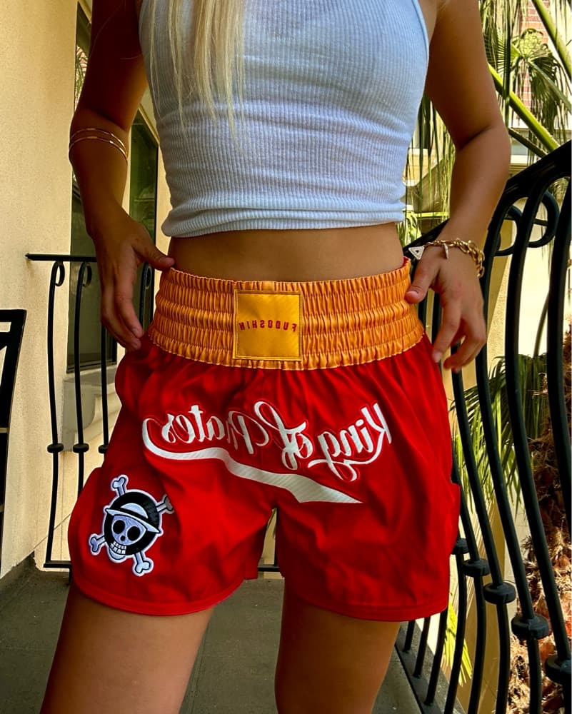 Red and Gold Boxing Shorts - Image 1