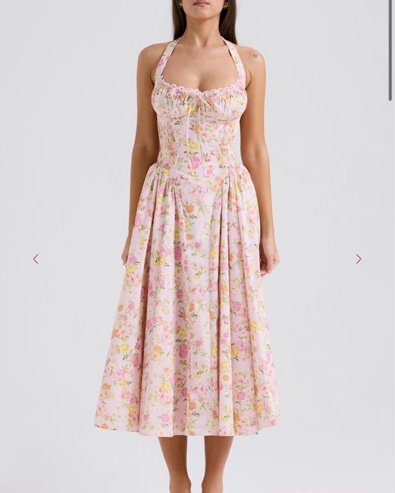 House Of CB Adabella Halter Dress SMALL - Image 3