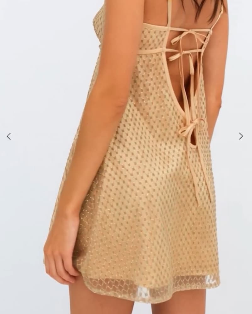 For Love And Lemons Glitter Slip Dress - Image 2