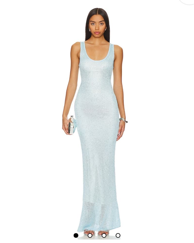 Asta Resort Ana Dress - Baia Blue Sequin - Image 2
