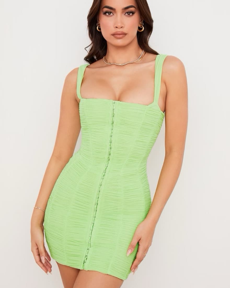 House Of CB Lime Cate Dress - Image 1