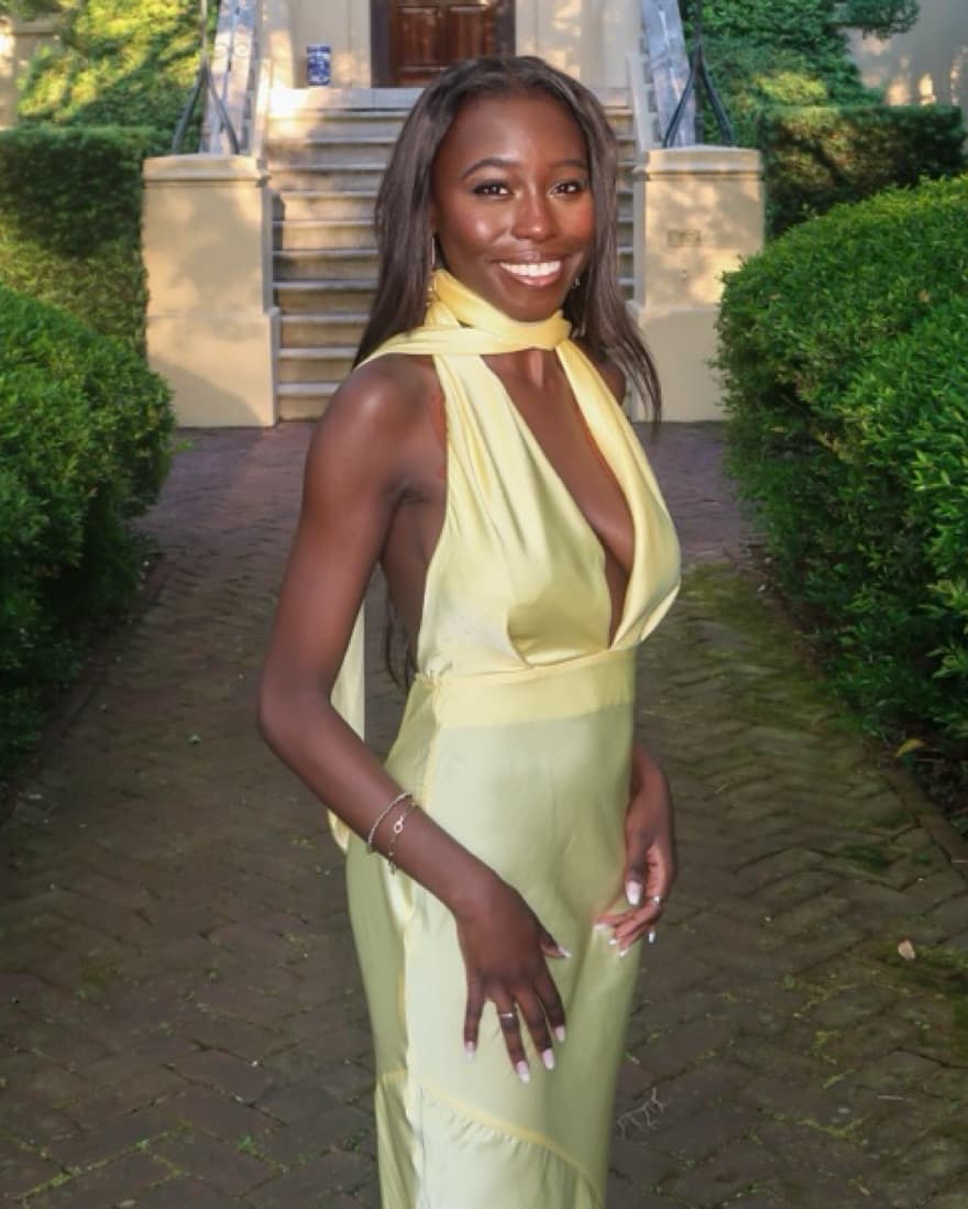 Yellow Satin Hello Molly Dress  - Image 3