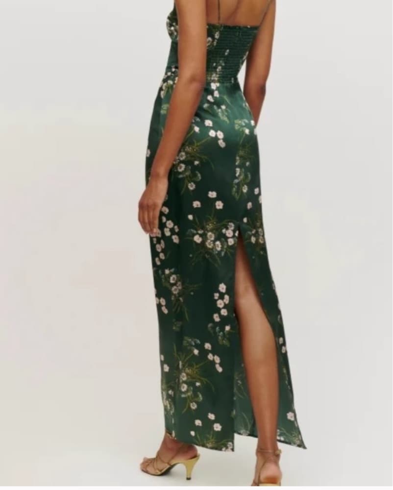 Reformation Green Fora Dress - Image 3