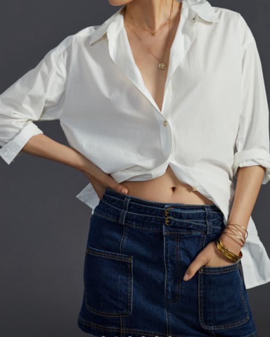 Anthropologie Micro Mini Denim Skirt  - Image 2