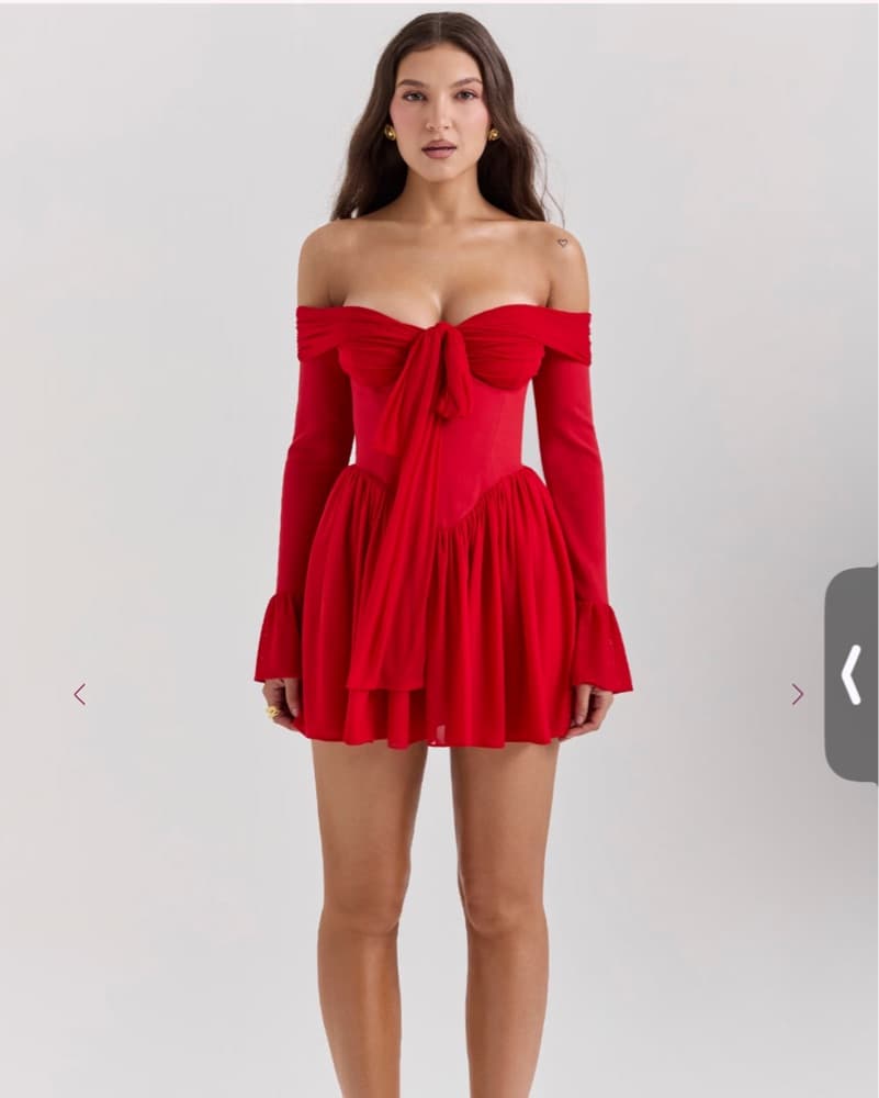 House of CB Scarlet Off the Shoulder  - Image 1
