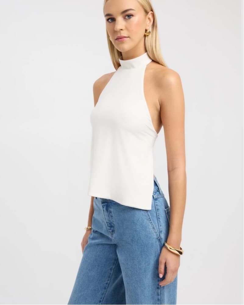 Kookai White Halter - Image 3