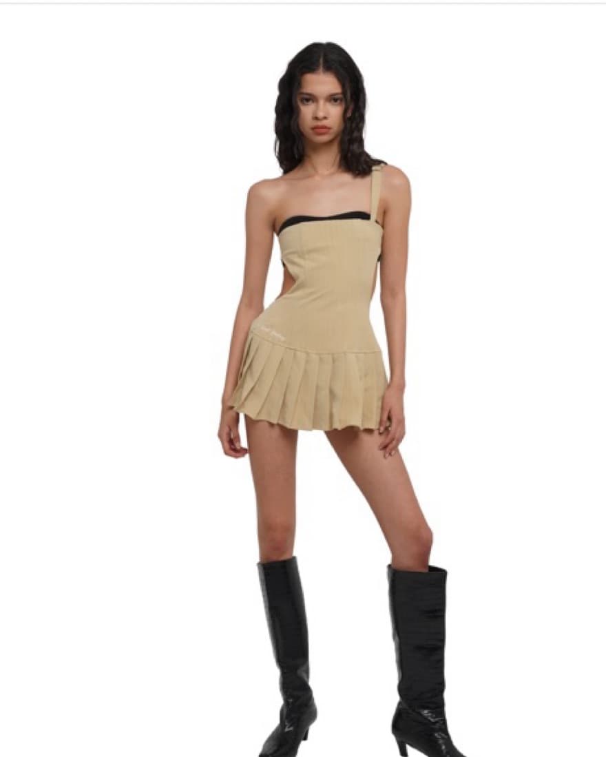 Sweet Chilling OneShoulder Pleated Dress - Image 2