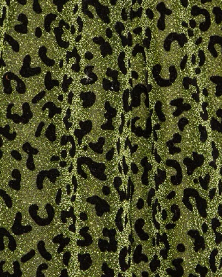 Shimmery Cheetah Print Green Dress - Image 4