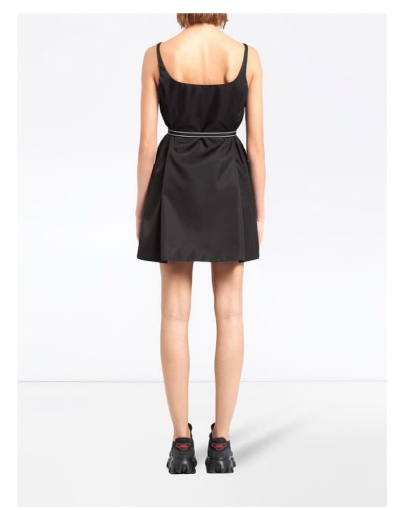 Prada Nylon Belted Dress - Image 2