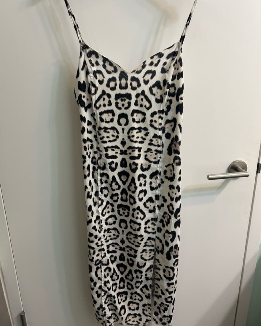 Silk Leopard Maxi Dress - Image 1