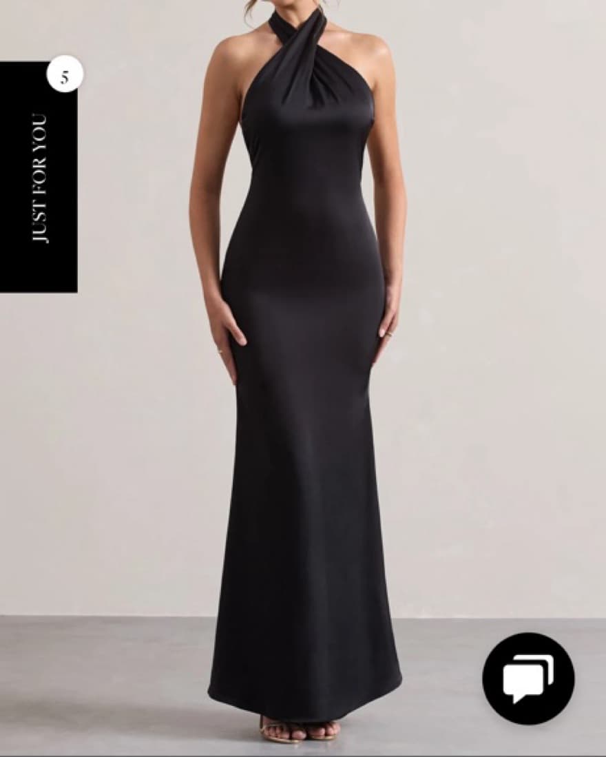 Elegant Black Halter Maxi Dress - Image 2