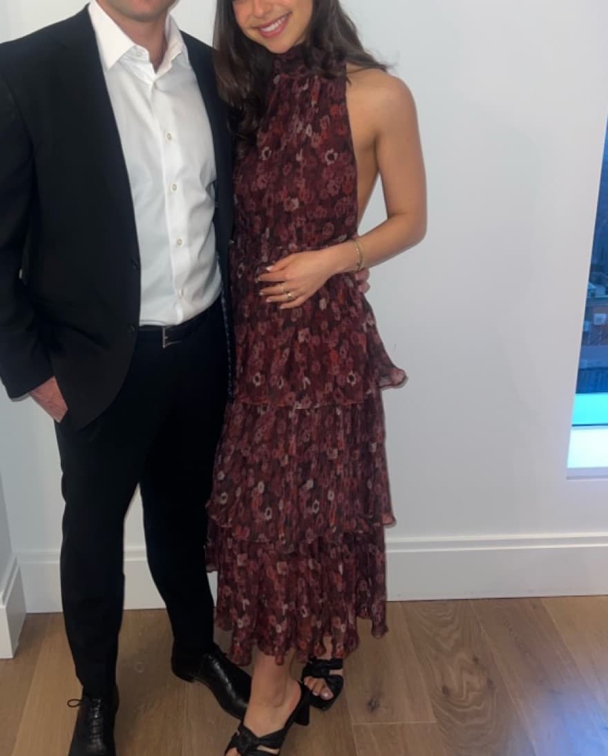 MELINDA DRESS IN RUBY PRINT  - Image 1