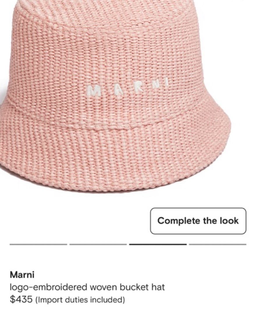 Marni - Pink Raffia Bucket Hat - Image 2