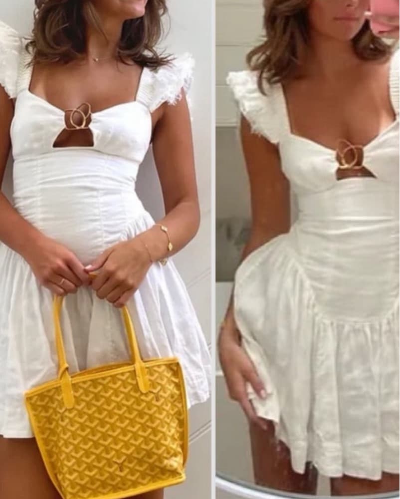Aje Dress In Ivory - Image 5