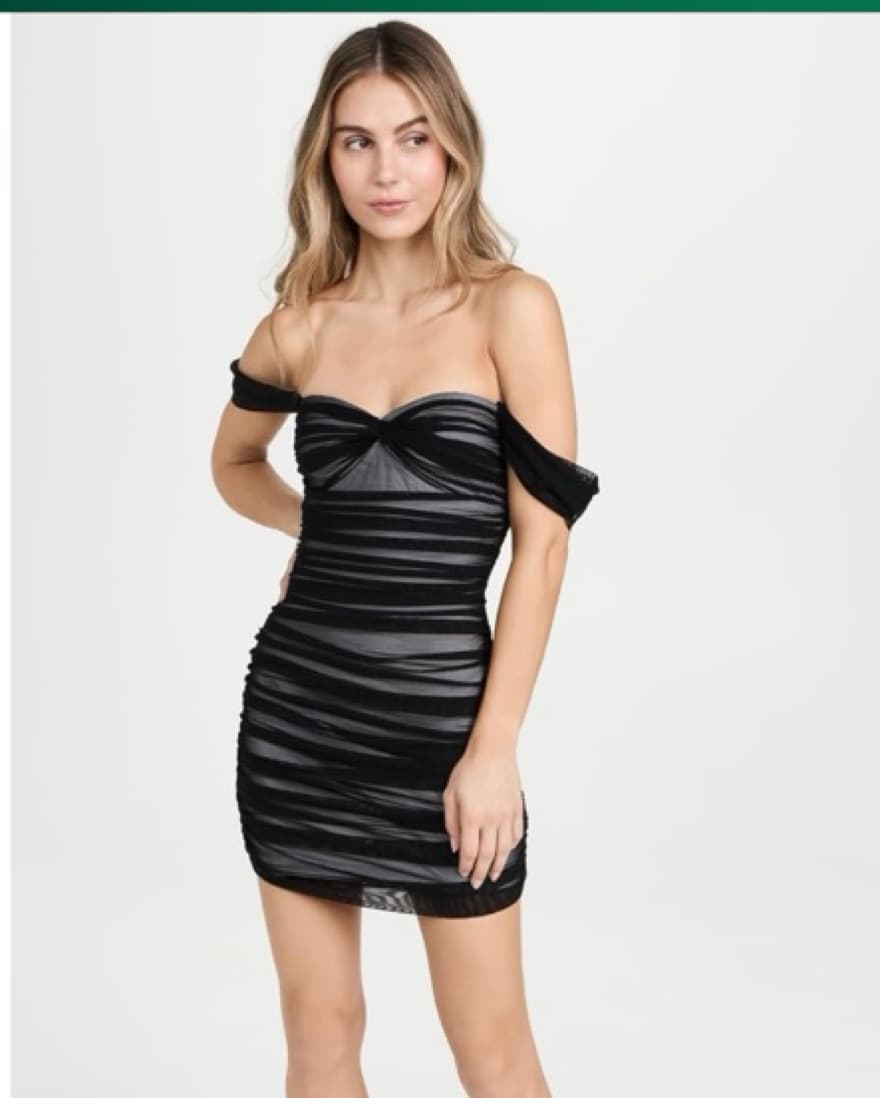 Normal Kamali Ruched Mesh Dress - Image 1