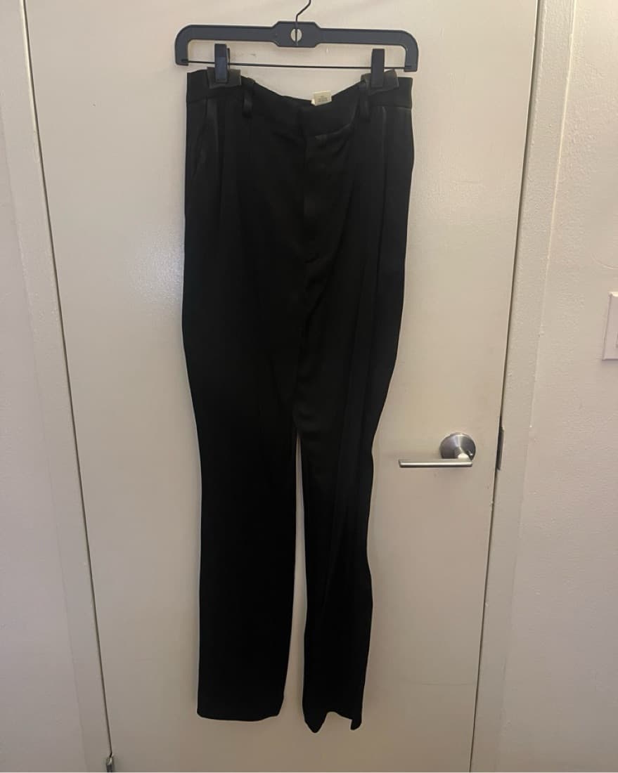 LAPOINTE High Waisted Satin Trousers - Image 4