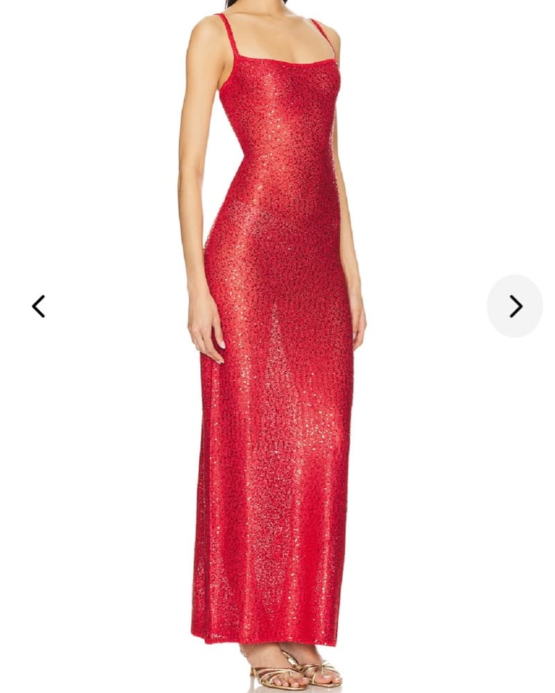 Lovers & Friends Red Sequin Maxi Dress - Image 2