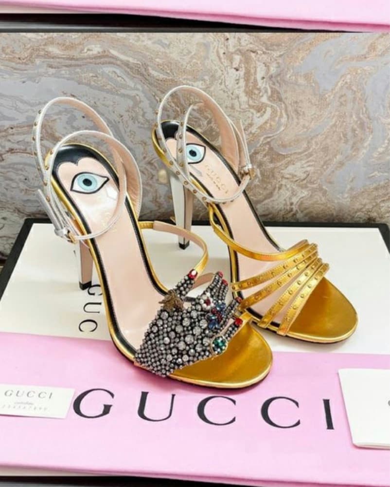 GUCCI Wangy Crystal Sandals - Image 1