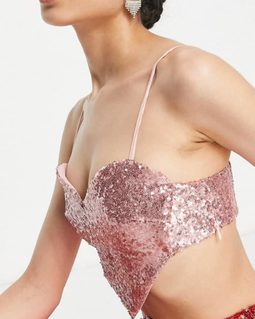 Pink Sequin Heart Top - Image 3