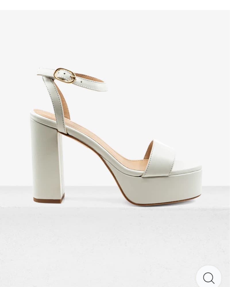 Andrea Gomez Becka White Platform Heel - Image 1