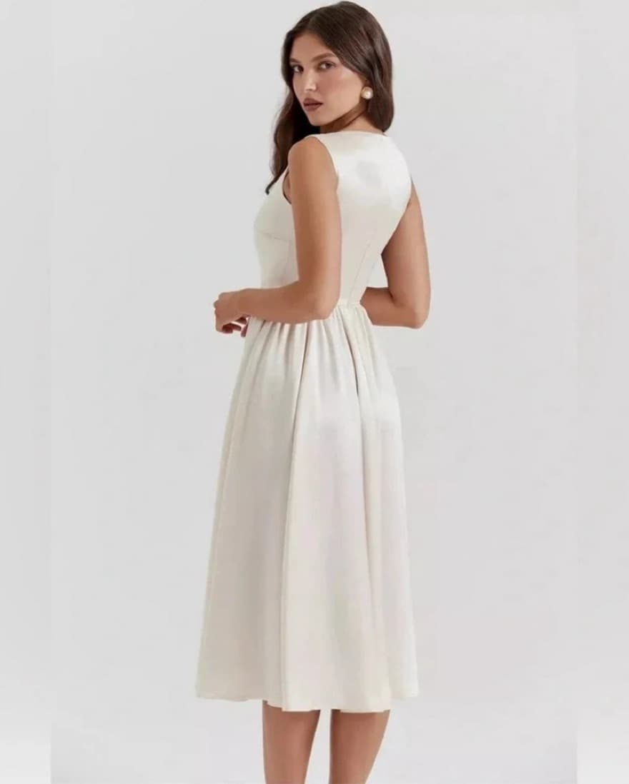 HOUSE OF CB Shayla white Cream Midi M - Image 2