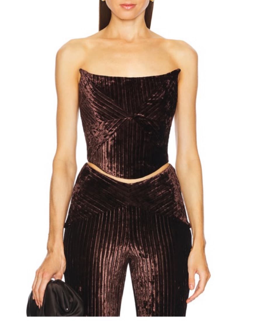X REVOLVE Ryliana Set in Chocolate Brown - Image 4