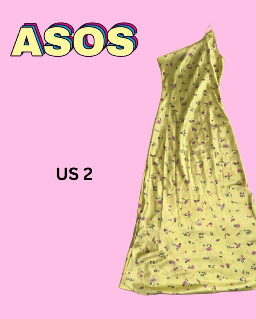 ASOS Design One Shoulder Slip Maxi  - Image 3