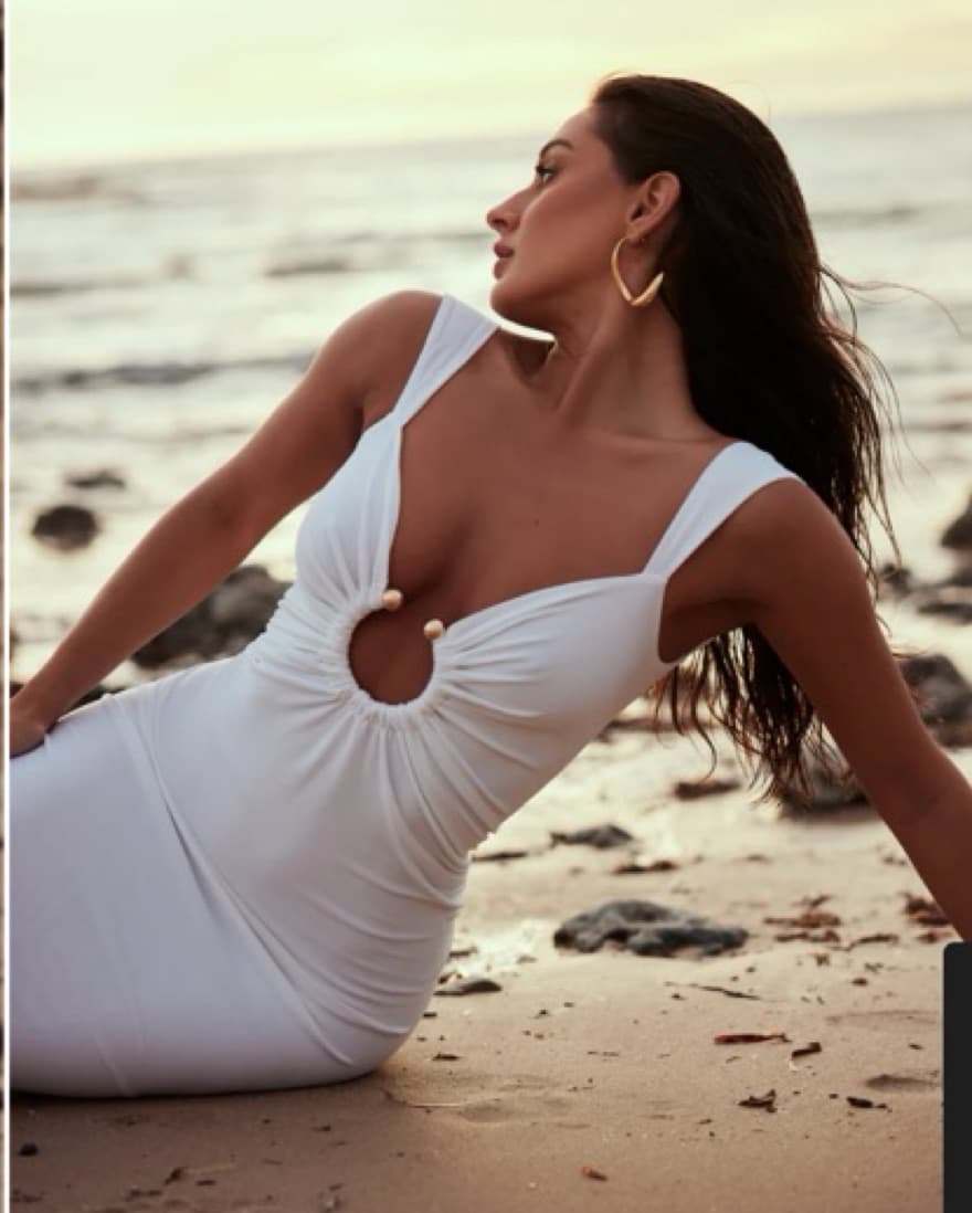 Melani Elena White Dress - Image 1