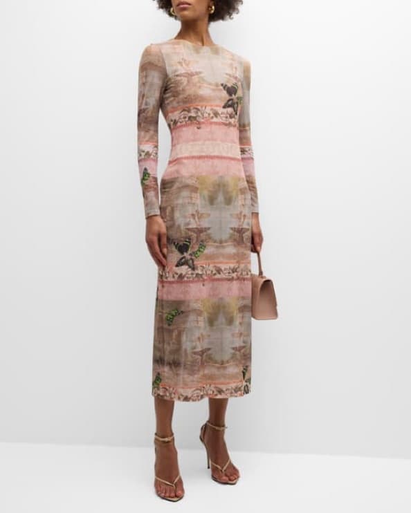 Alice + Olivia Delora Dress In Versaille - Image 3