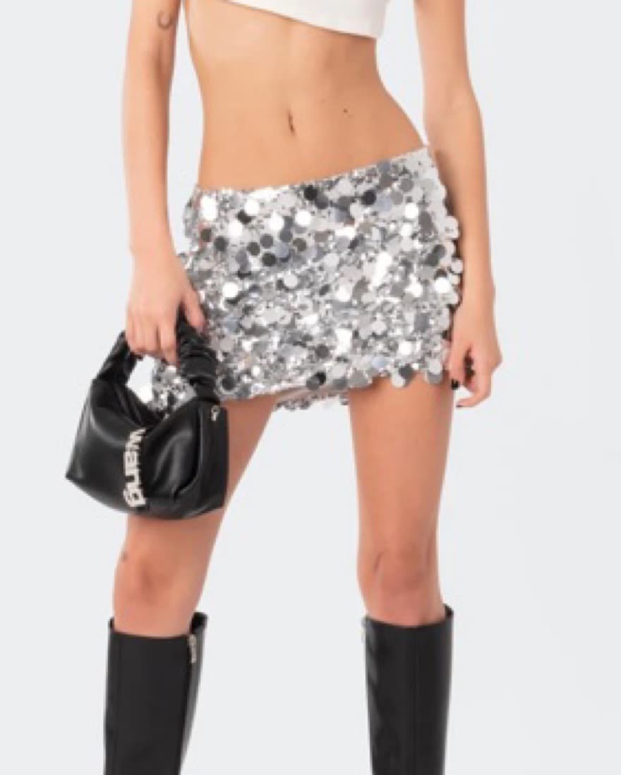 edikted sabrina low-rise sequin skirt - Image 1