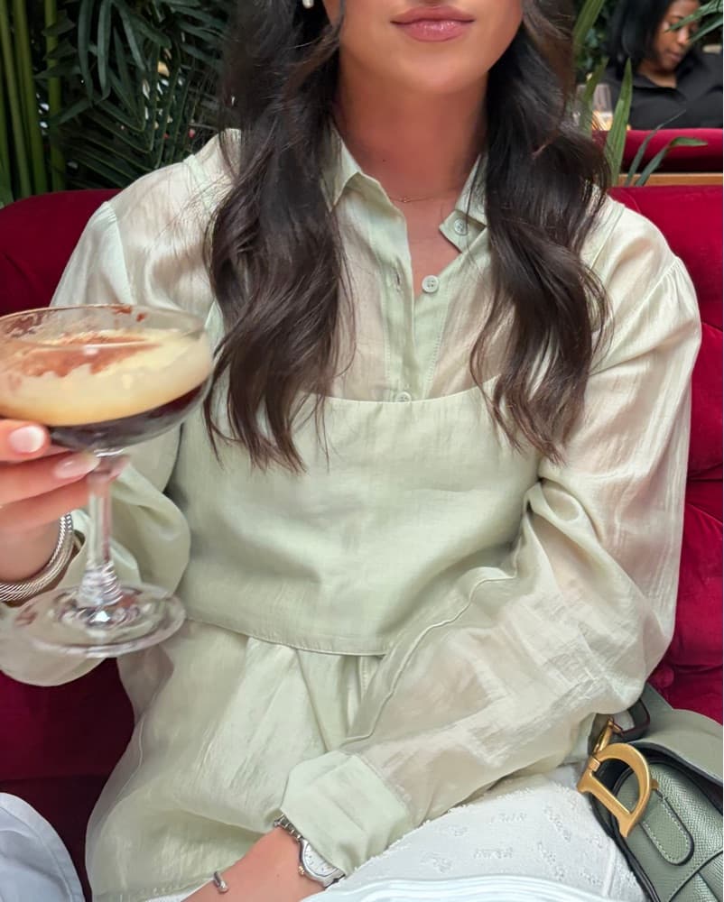 NKC Mint Two Piece Sheer Button Down - Image 2