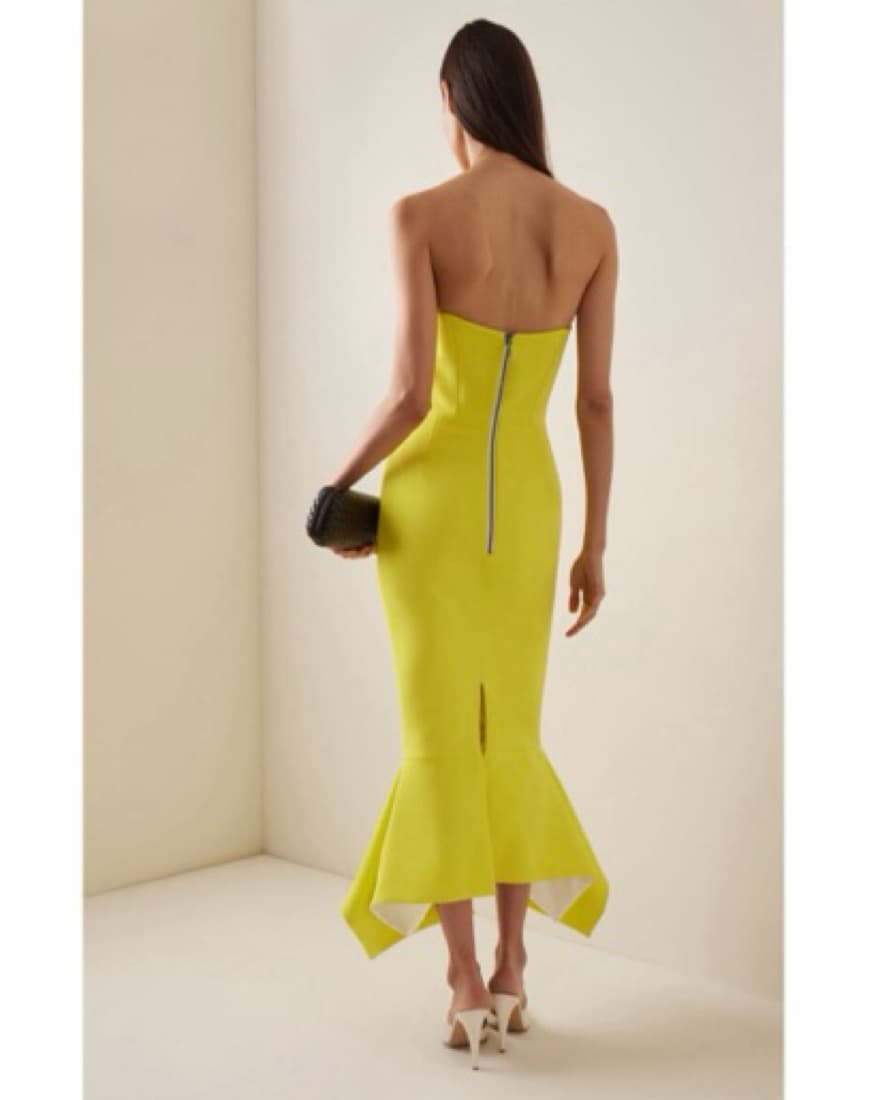 Maticevski Suffix Strapless Midi Dress - Image 4