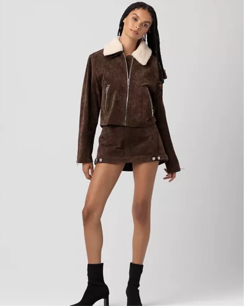 BlankNYC Chocolate Brown Suede Jacket - Image 2