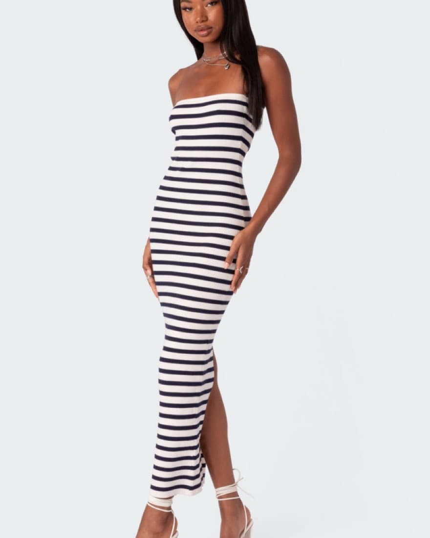 Edikted Maxi Slitted Dress - Image 1