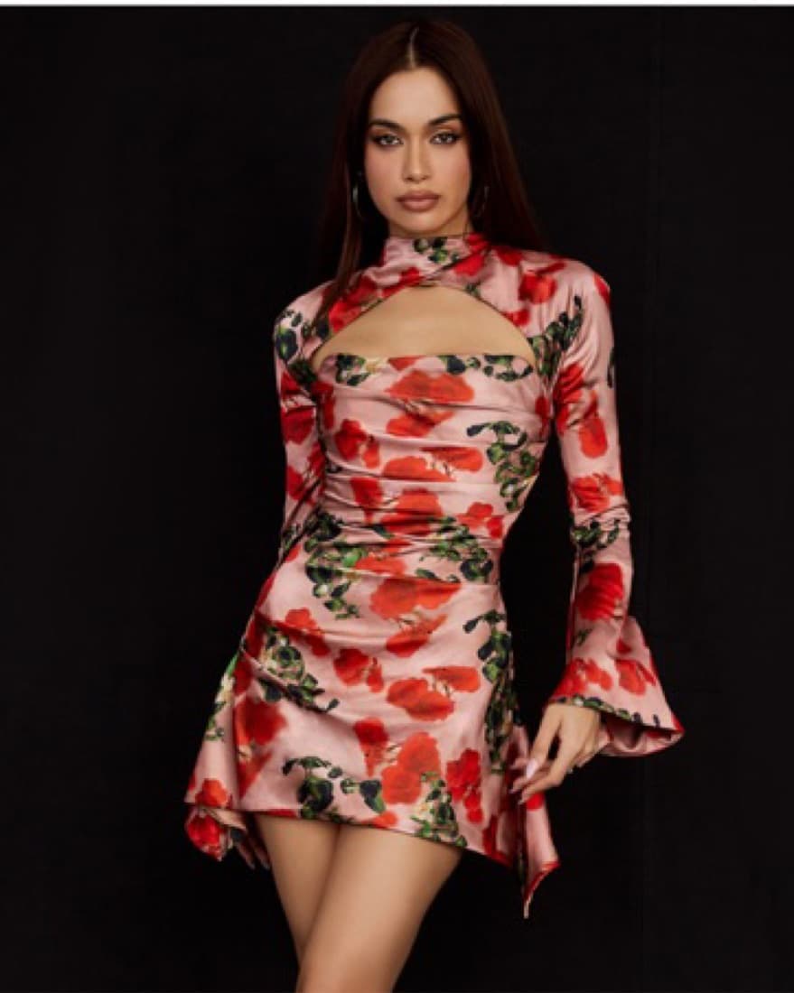 House Of CB Floral Mini Dress - Image 1