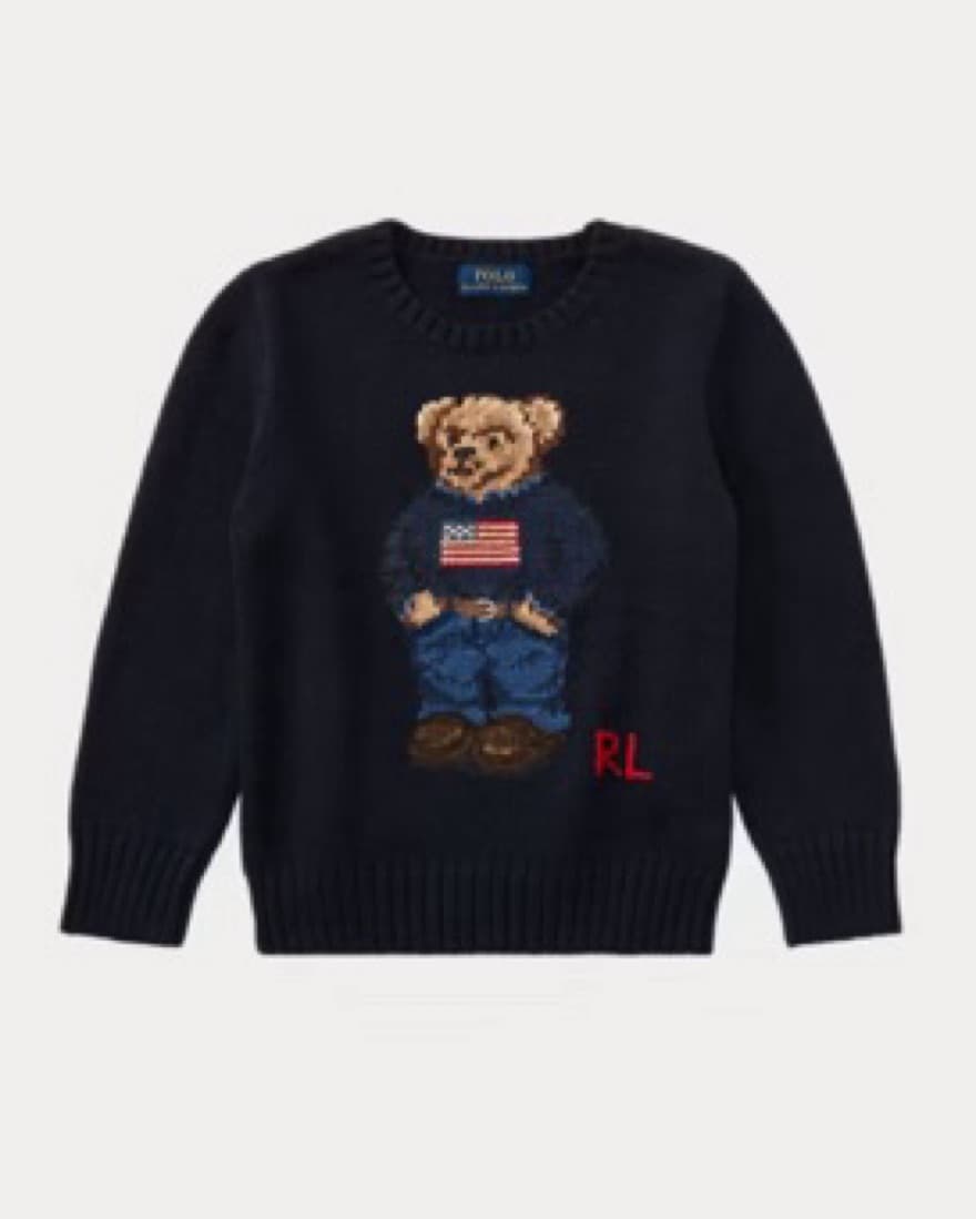 Polo Ralph Lauren Bear Sweater Creme - Image 3
